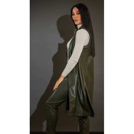 Δερματίνη γιλέκο με ανοίγματα