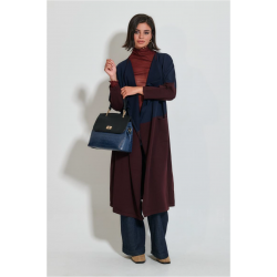 Δίχρωμη μακριά ζακέτα Modissimo