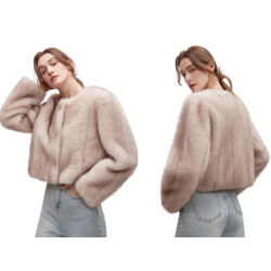 Κοντή μπεζ γούνα