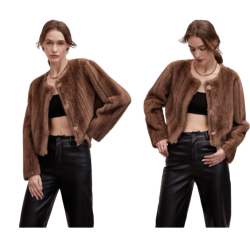 Κοντή καφέ γούνα