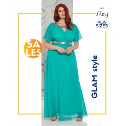 Άκουα μάξι φόρεμα Silky