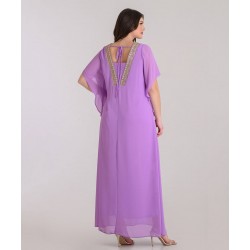 Λιλά μάξι φόρεμα Silky