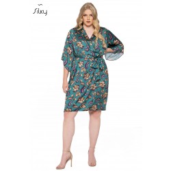 Εμπριμέ κρουαζέ φόρεμα Silky