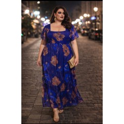 Φλοράλ μάξι φόρεμα