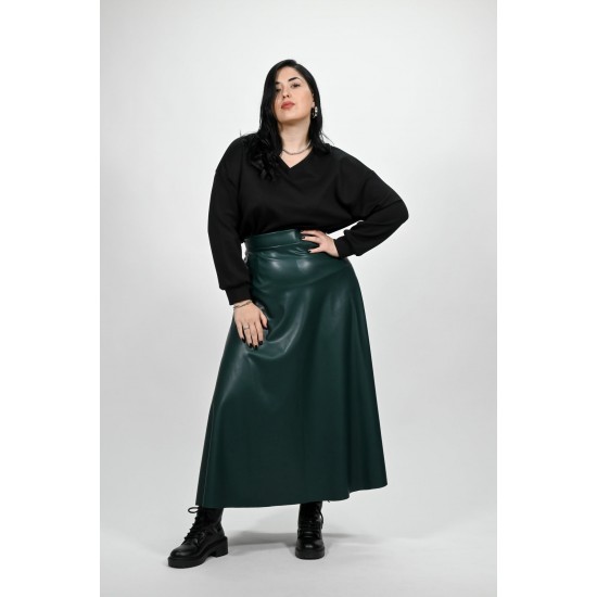 Μάξι δερματίνη φούστα