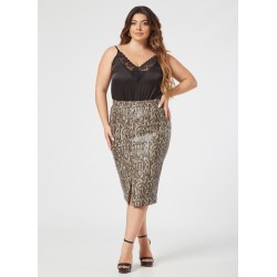 Snake print πένσιλ φούστα Just Perfect