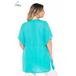 Πουκαμίσα Silky με χρυσή λεπτομέρεια στο "V"