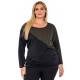 Μαύρη μπλούζα Silky με λούρεξ