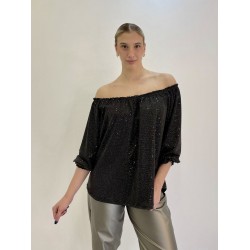 Μαύρη μπλούζα με παγιέτες