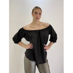 Μαύρη μπλούζα με παγιέτες