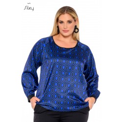 Δίχρωμη σατέν μπλούζα Silky