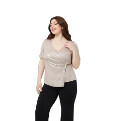 Χρυσή κρουαζέ μπλούζα Just Perfect