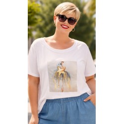 Λευκό t-shirt με τύπωμα