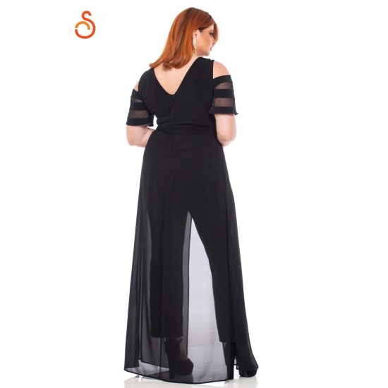 Μαύρη ολόσωμη φόρμα Silky