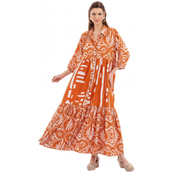 Δίχρωμο μάξι φόρεμα Platinum