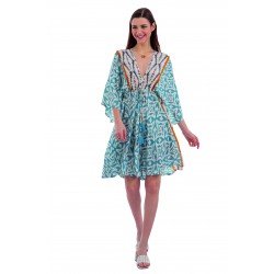 Εμπριμέ κοντό φόρεμα Platinum