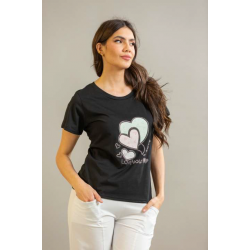 T-shirt με τύπωμα καρδιά