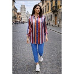 Εμπριμέ ριγέ πουκάμισο