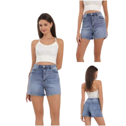 Τζιν σορτς με στρας