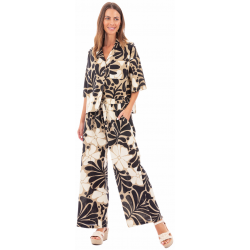 Φλοράλ σετ Platinum με πουκαμίσα - παντελόνα
