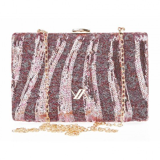 Clutchbag Verde με glitter και παγιέτα