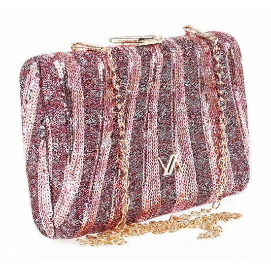 Clutchbag Verde με glitter και παγιέτα