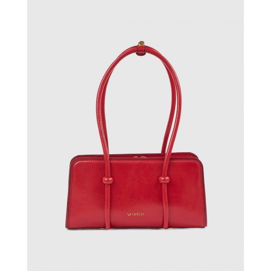 Μικρή κόκκινη τσάντα ώμου Verde