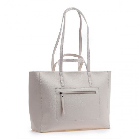 Verde Γυναικεία Τσάντα Ώμου 16-6751 Εκρού