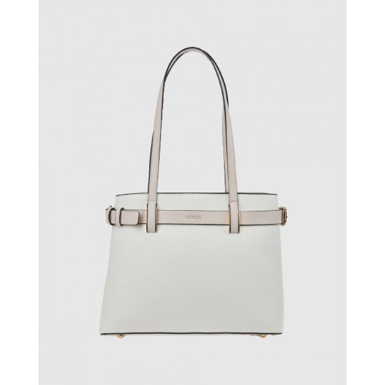 Verde Γυναικεία Τσάντα Ώμου 16-0008514 Εκρού