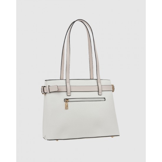 Verde Γυναικεία Τσάντα Ώμου 16-0008514 Εκρού