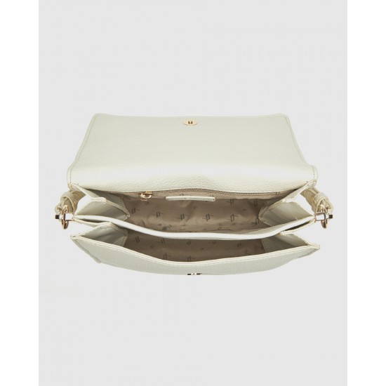 Verde Γυναικεία Τσάντα Χιαστί 16-0008347 Εκρού