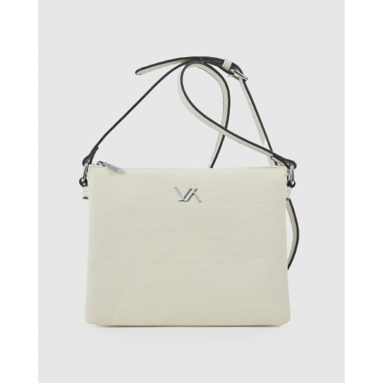 Verde Γυναικεία Τσάντα Χιαστί 16-0008498 Άσπρο