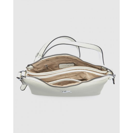 Verde Γυναικεία Τσάντα Χιαστί 16-0008498 Άσπρο