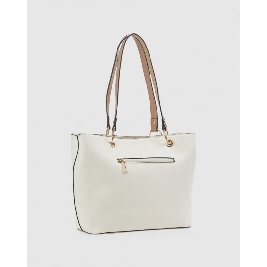 Verde Γυναικεία Τσάντα Ώμου 16-0008479 Εκρού