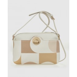 Verde Γυναικεία Τσάντα Χιαστί 16-0008359 Εκρού