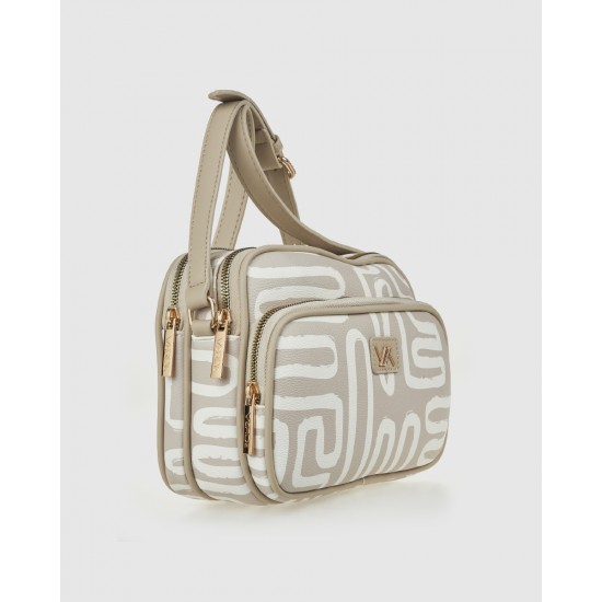 Verde Γυναικεία Τσάντα Χιαστί 16-0008393 Μπεζ