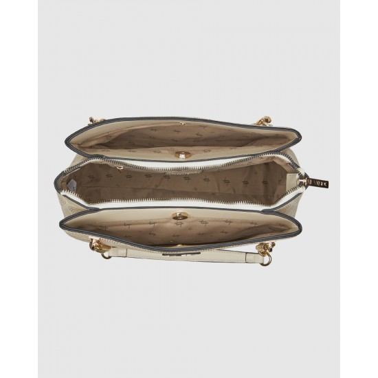 Verde Γυναικεία Τσάντα Ώμου 16-0008407 Εκρού