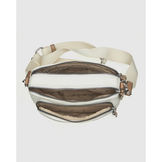 Verde Γυναικεία Τσάντα Χιαστί 16-0008348 Εκρού