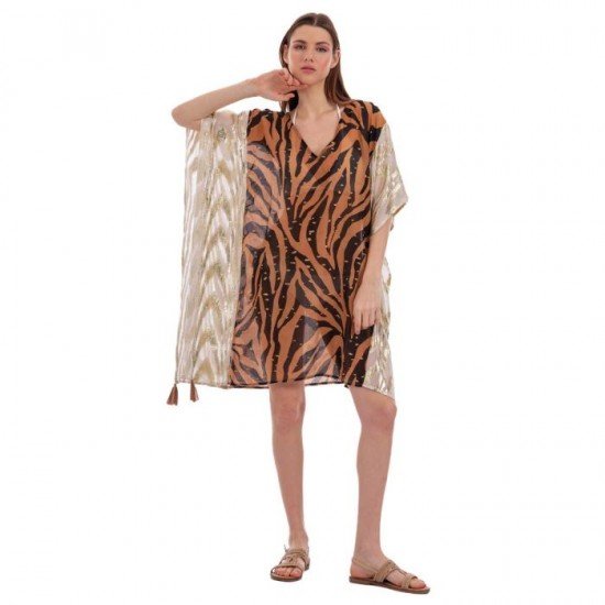 Animal print καφτάνι Platinum