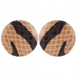 Στρογγυλά animal print σκουλαρίκια κλιπ 4Queens