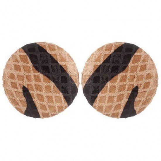Στρογγυλά animal print σκουλαρίκια κλιπ 4Queens